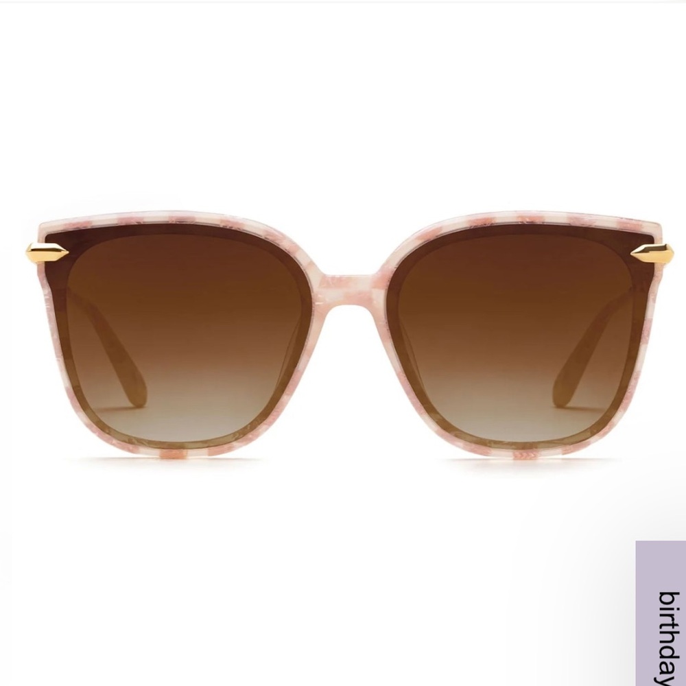 Krewe Dede Nylon Plaid 18k Sunglasses
